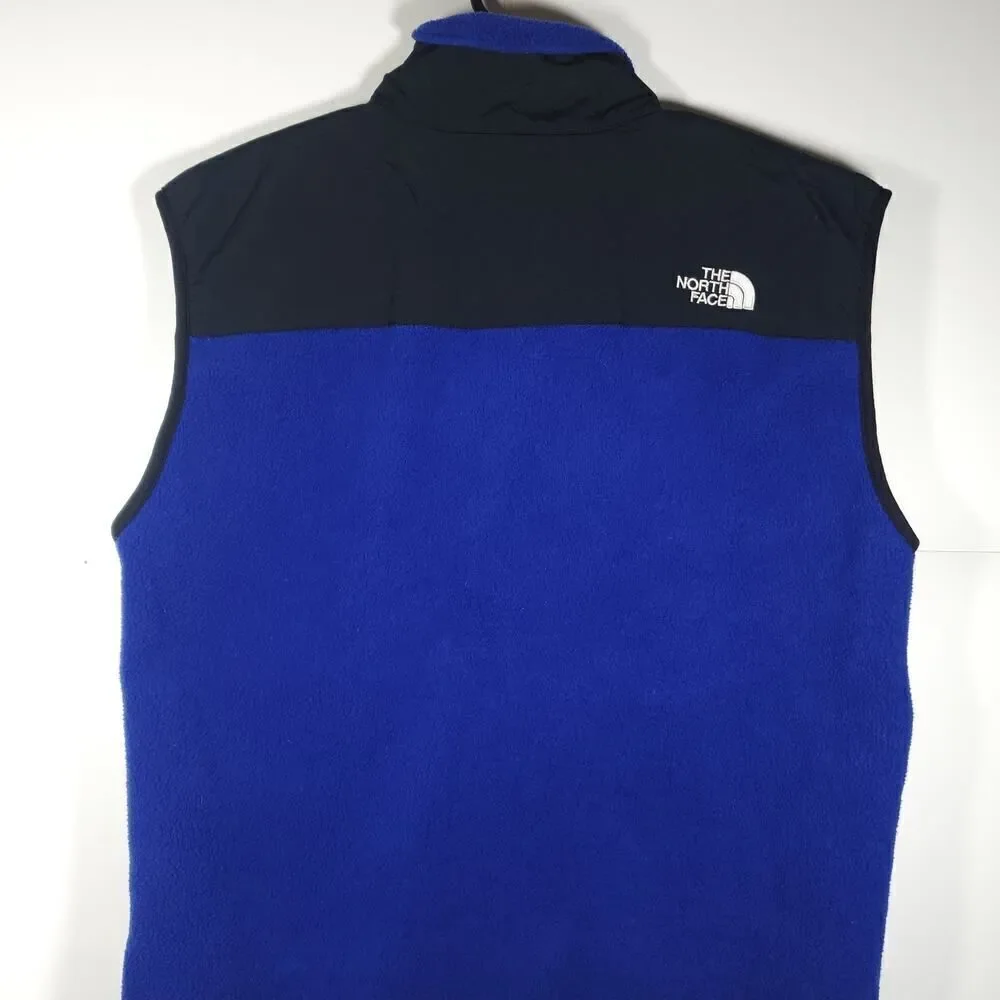 The North Face Men's Denali Vintage Blue Black Sz Medium Full Zip Fleece Vest